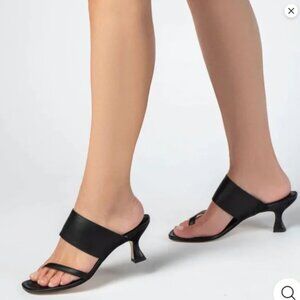 Women's Jon Josef Leather Kitten Heel Sandal - Sz 8.5 - Originally $180.00